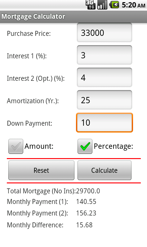 Canadian Mortgage Calculator截图1