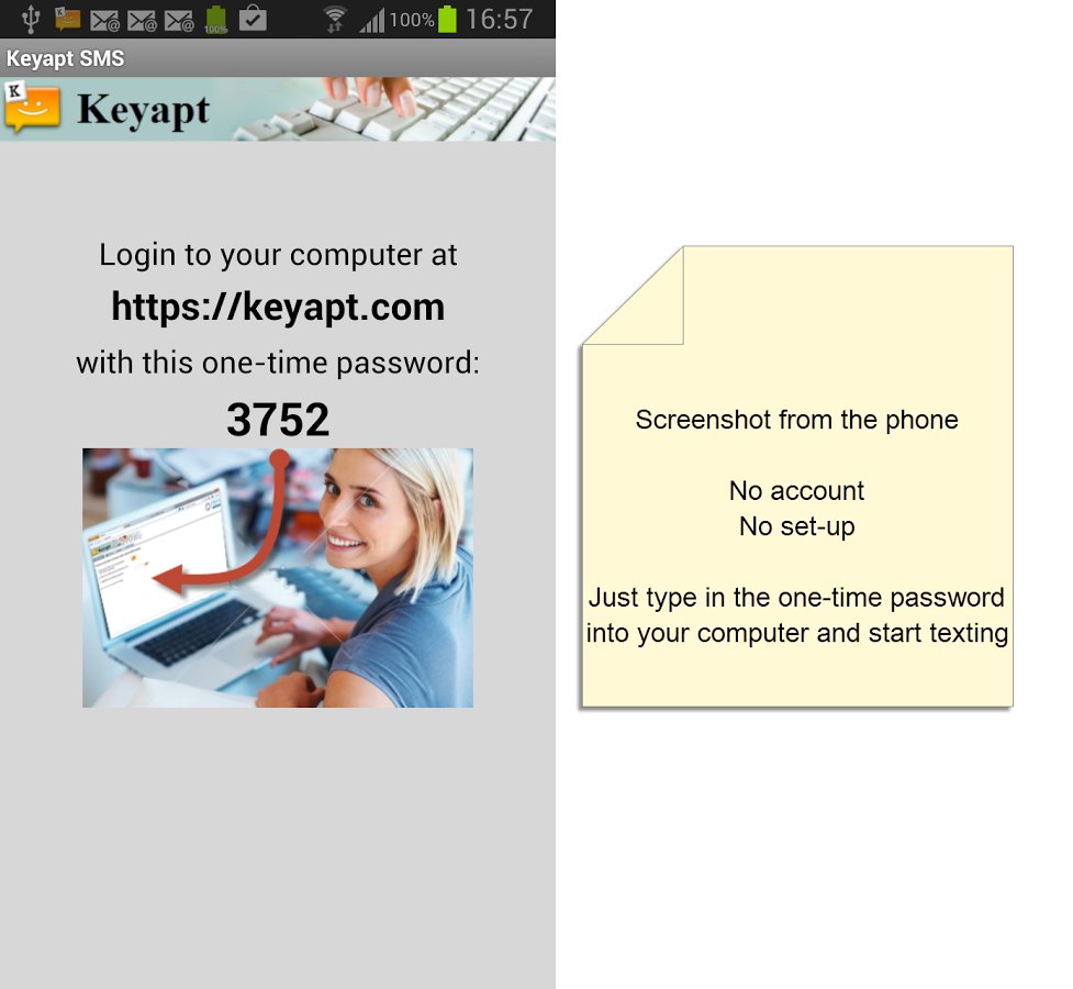 Keyapt SMS，简单的PC短信截图3