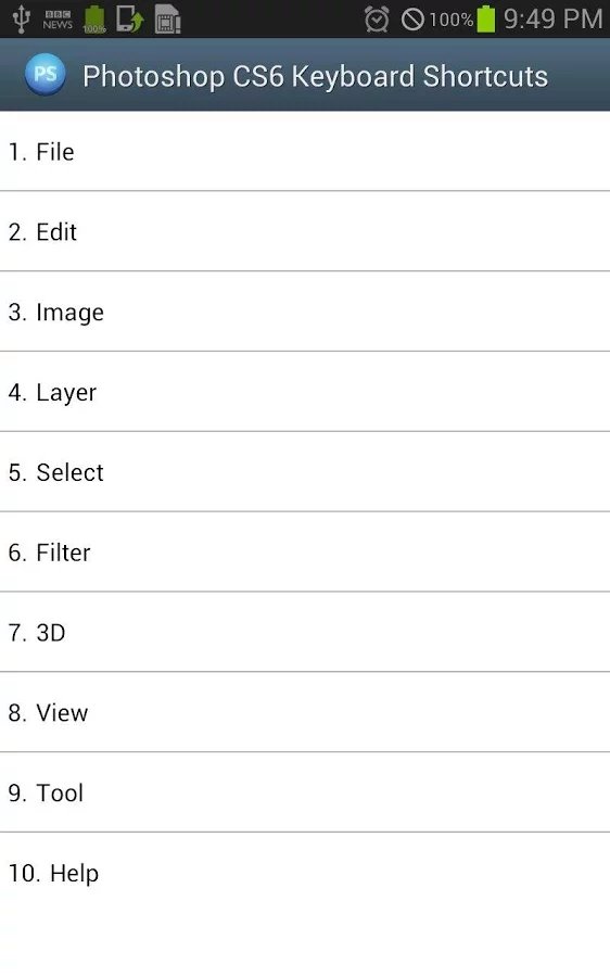 PS CS6 Keyboard Shortcut...截图2