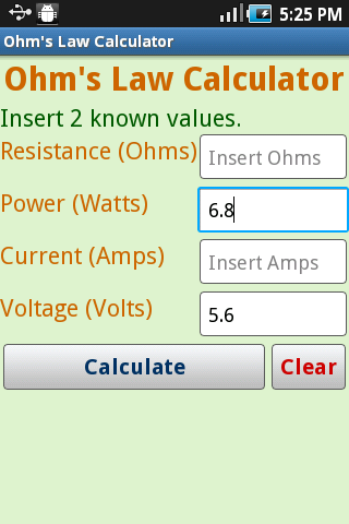 Ohm's Law Calculator截图3