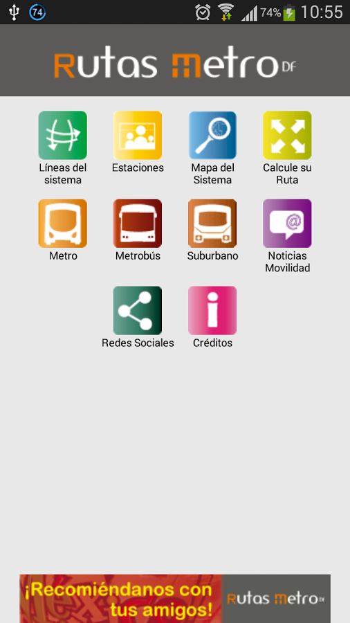 Rutas Metro y Metrobús DF截图1