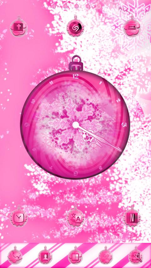 PINK Christmas Clock Widget截图2