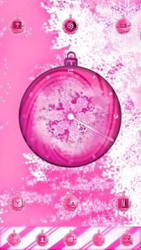 PINK Christmas Clock Widget截图