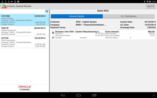 Invoice Batch Appr - JDE E1截图6
