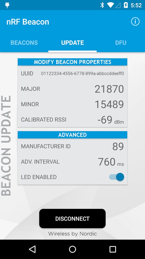 nRF Beacon截图1