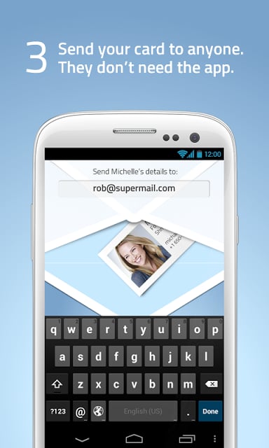 NoBizCard - 发送您的联系方式截图2