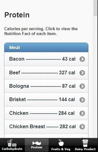 Calories Food Lists截图4