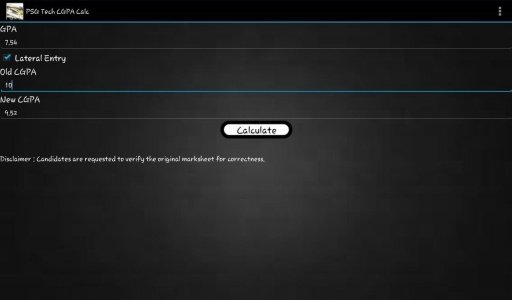 PSG Tech CGPA Calculator截图5