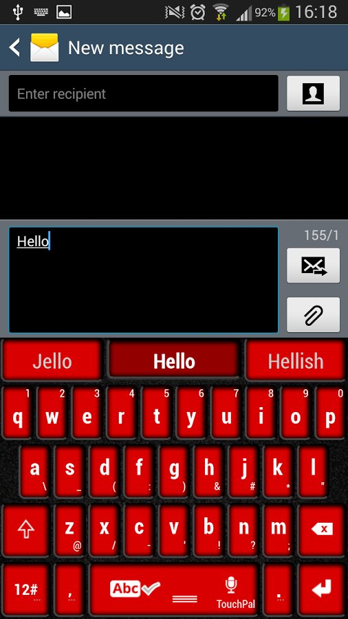 Red HD Keyboard Theme截图2