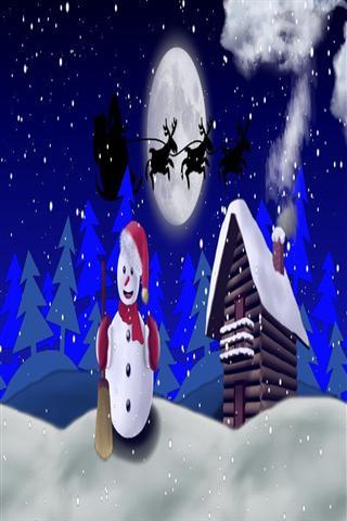 圣诞雪人 - 壁纸截图4
