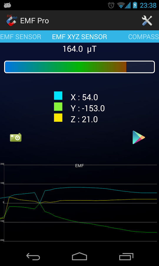 EMF Sensor Compass with Camera截图3