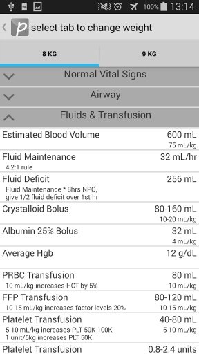 Critical Peds: pediatric tools截图1