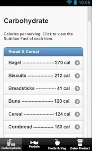 Calories Food Lists截图1