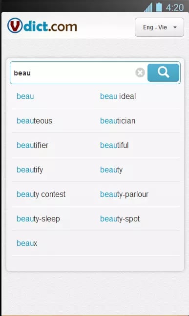 VDict - Vietnamese Dicti...截图3