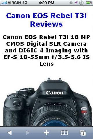 EOS Rebel T3i Camera Rev...截图1