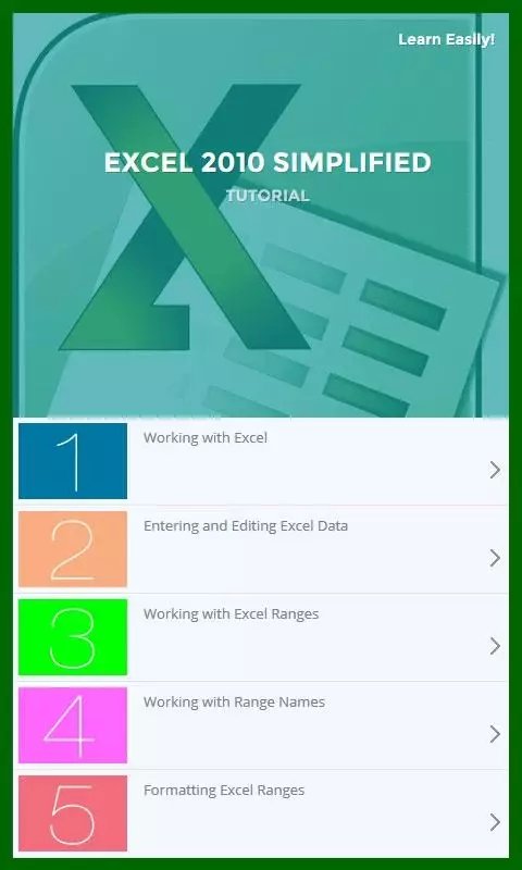 Tutorial for Excel 2010截图1