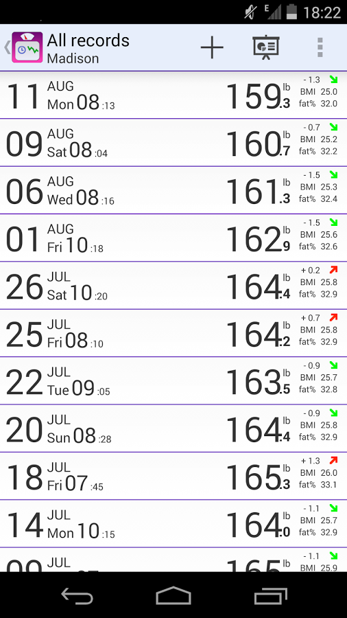 BMI-Weight Tracker截图7