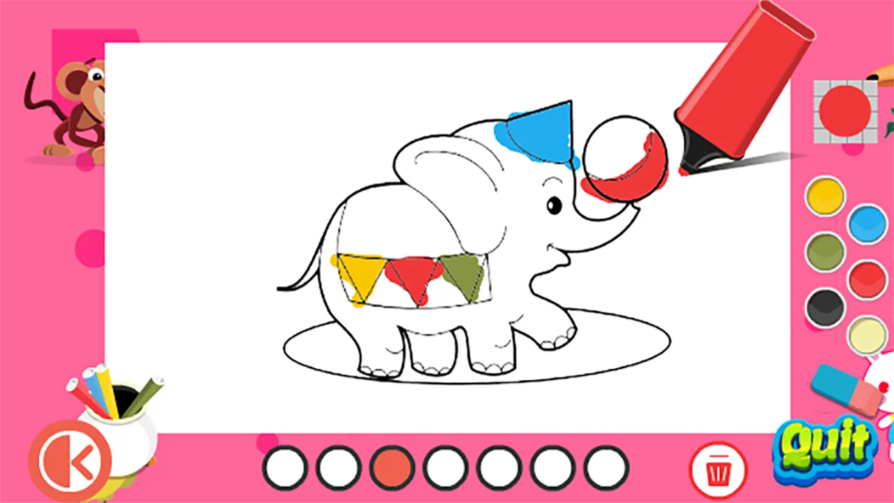 动物着色页为孩子们截图3