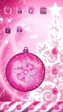 PINK Christmas Clock Widget截图