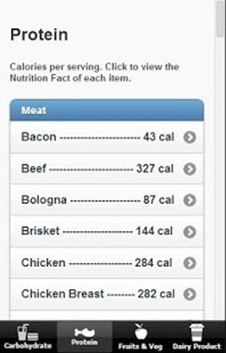 Calories Food Lists截图3