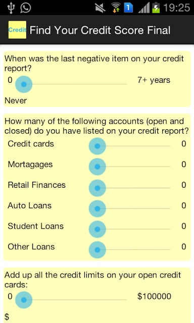 Find Credit Score Calculator截图4