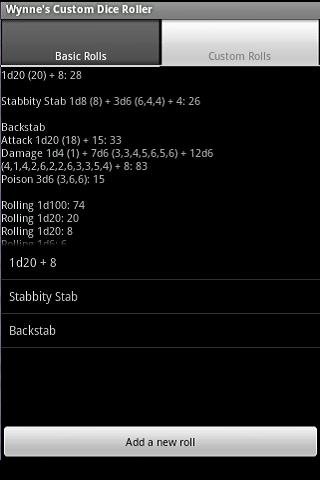 Wynne's Custom Dice Roller截图3