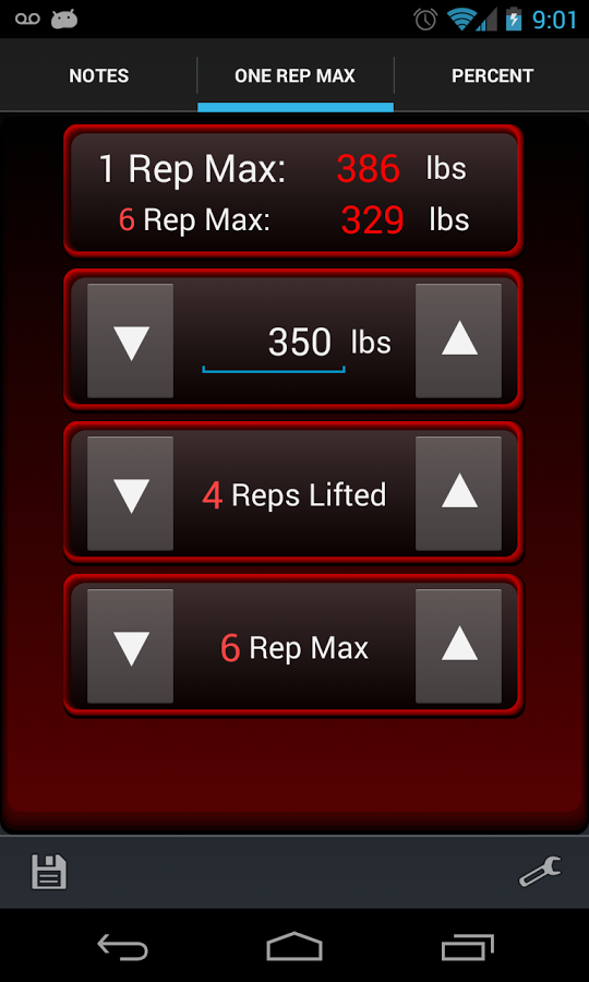 1 Rep Max ★ Ad Free Calculator截图1