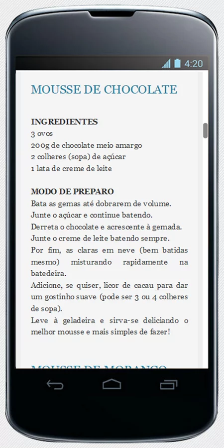 Receitas de Sobremesas Fáceis截图2