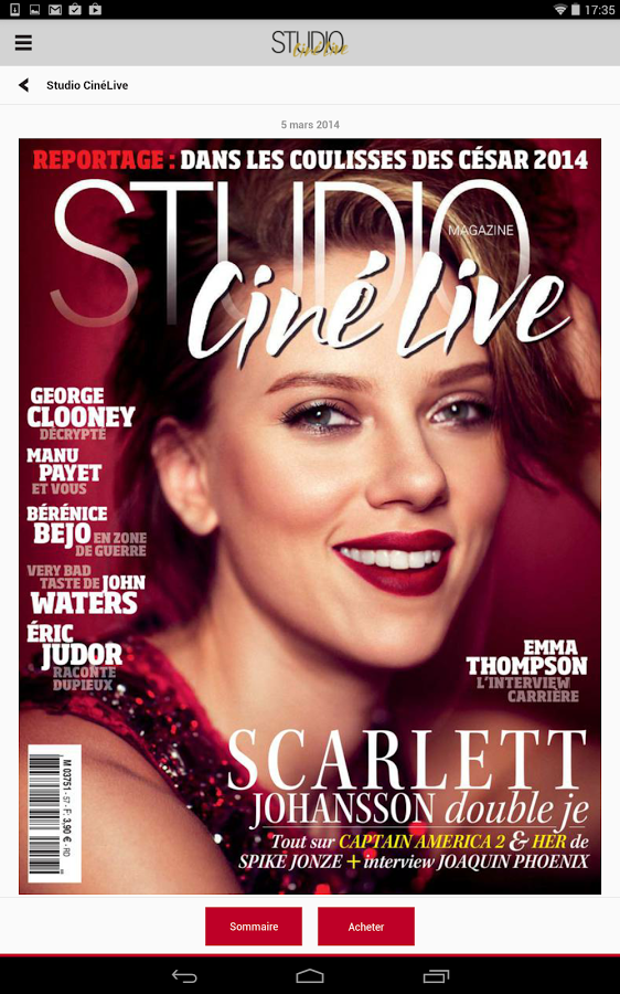 Studio Ciné Live - Magazine截图2