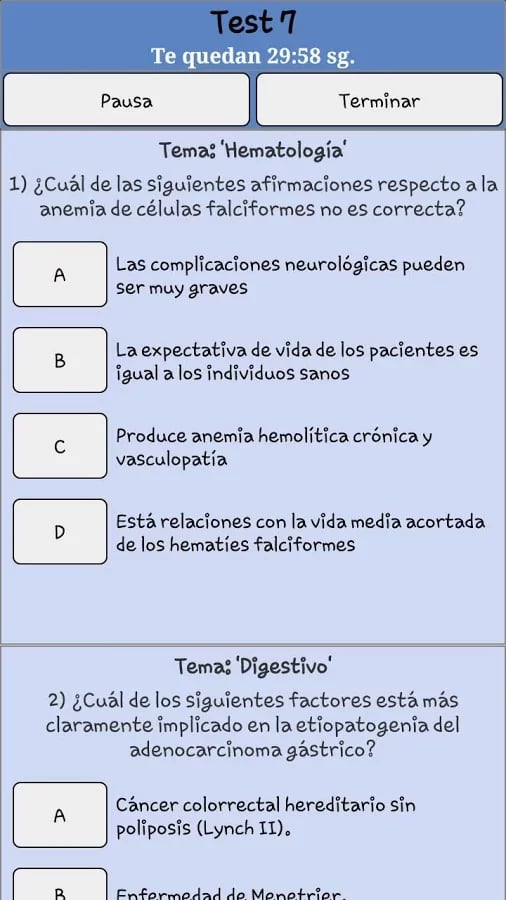 TestOpos Medicina General截图3