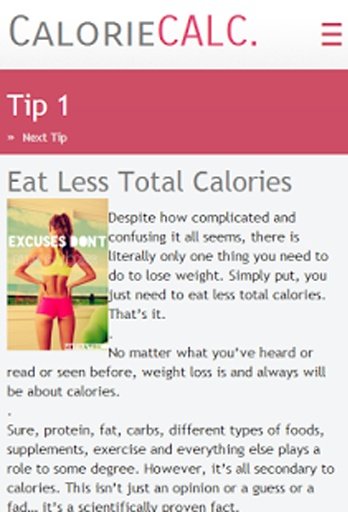 Calories Calculator截图3