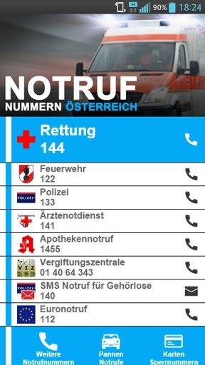 Notruf Nummern Österreich截图3