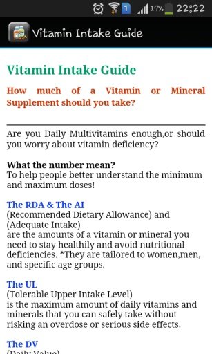 Vitamin Intake Guide截图5