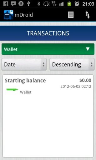 mDroid: Money Manager截图2