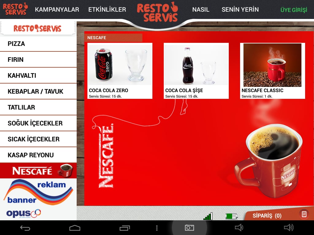 Restoservis Tablet Men&uuml;截图4