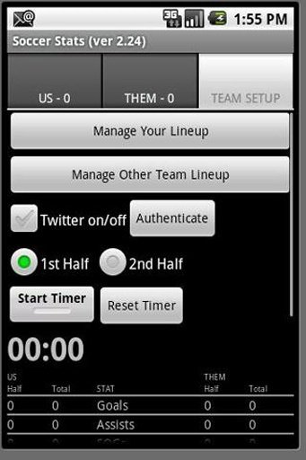 Soccer Stats Lite (ver 2.4)截图1