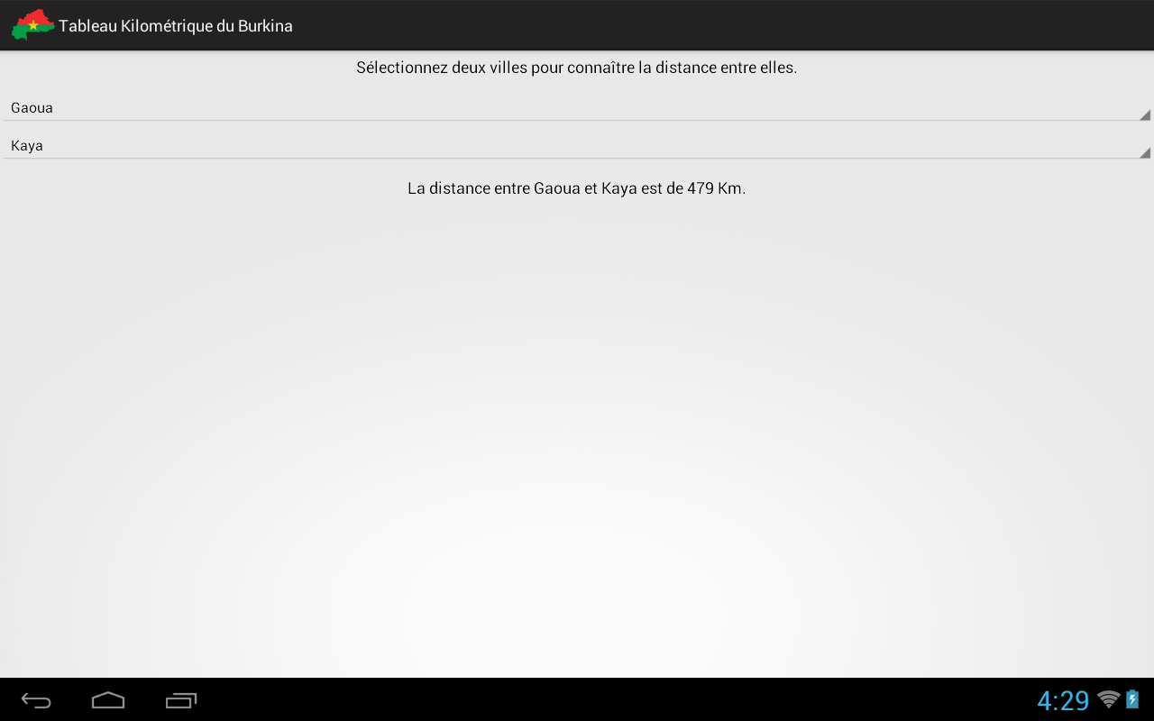 Tableau Kilométrique Burkina截图1