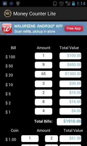 Money Counter Lite截图2