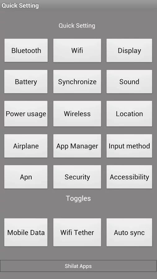 Quick setting &amp; Toggles截图2