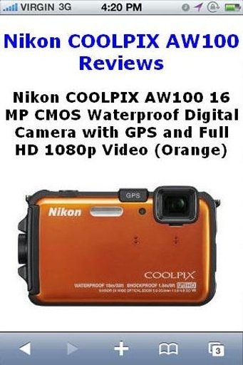 COOLPIX AW100 Camera Reviews截图1