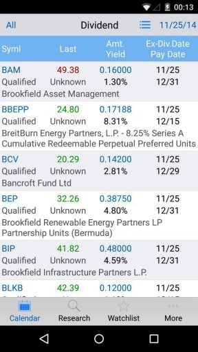 Dividend Calendar Free截图5