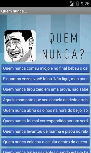 Quem nunca? - Frases截图1