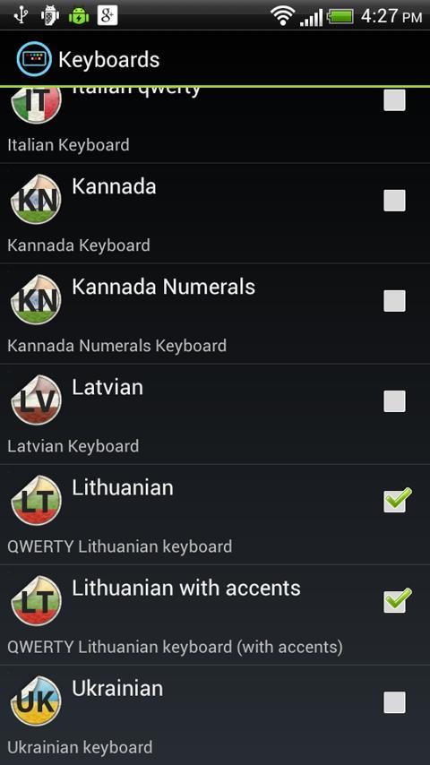 Lithuanian Keyboard for ...截图3