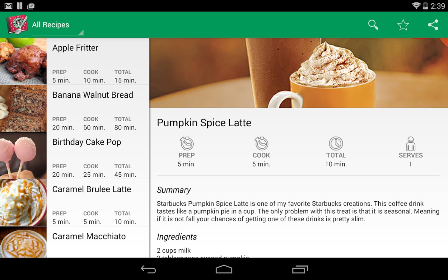 Recipe Guide for Starbucks截图11