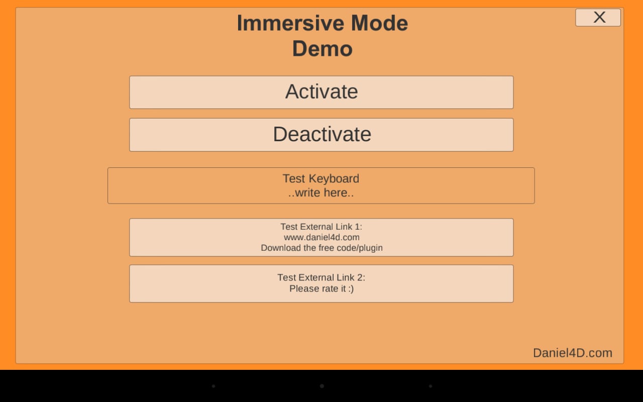 Immersive Mode - Unity P...截图2