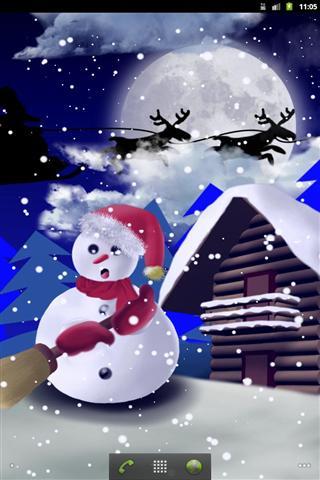 圣诞雪人 - 壁纸截图2