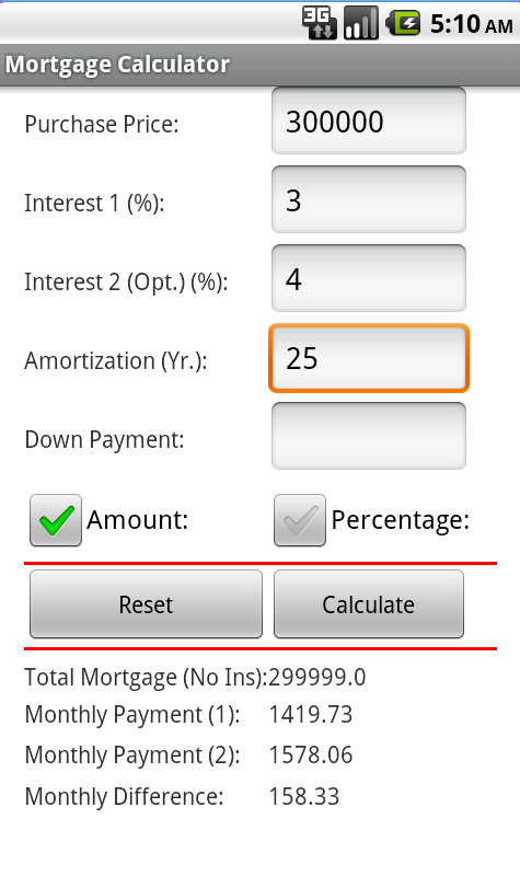 Canadian Mortgage Calculator截图2