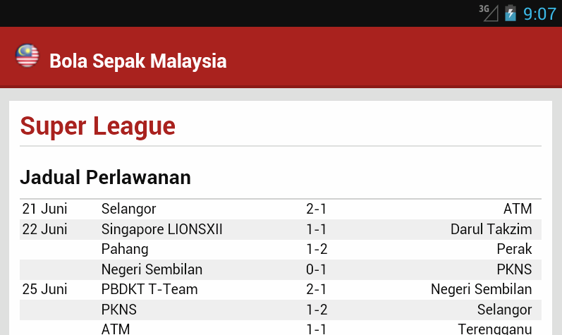 Bola Sepak Malaysia截图3