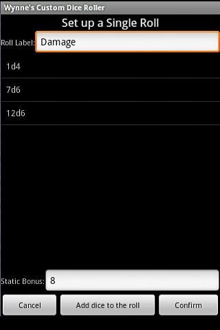 Wynne's Custom Dice Roller截图2