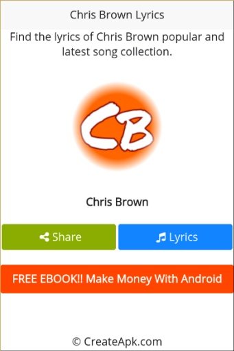 Chris Brown Song Lyrics截图2